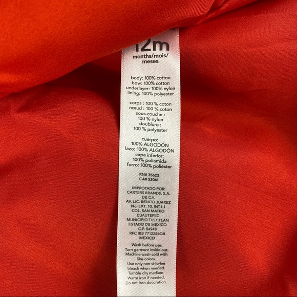 NWT Carters Buffalo Plaid Dress Size 12M - Picture 6 of 8